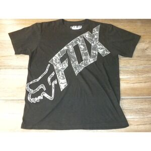 Fox Racing T-Shirt Mens M Black Motocross MX BMX Mountain Dirt Bike Skate Y2K T
